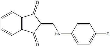 2-[(4-fluoroanilino)methylene]-1H-indene-1,3(2H)-dione Structure