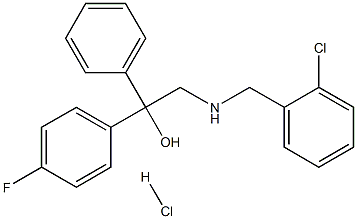 2-[(2-chlorobenzyl)amino]-1-(4-fluorophenyl)-1-phenyl-1-ethanol hydra chloride 结构式