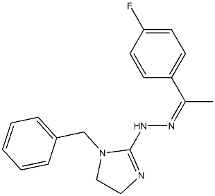 1-(4-fluorophenyl)ethan-1-one 1-(1-benzyl-4,5-dihydro-1H-imidazol-2-yl)hydrazone 结构式