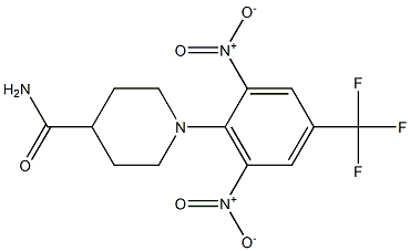 1-[2,6-dinitro-4-(trifluoromethyl)phenyl]piperidine-4-carboxamide Structure