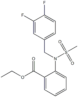 ethyl 2-[(3,4-difluorobenzyl)(methylsulfonyl)amino]benzenecarboxylate