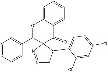 4',5'-dihydro-4'-(2,4-dichlorophenyl)-2-phenyl-spiro[2H-1-benzopyran-3(4H),3'-[3H]pyrazol]-4-one