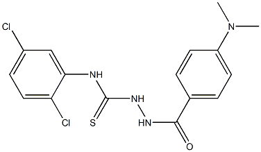 N1-(2,5-dichlorophenyl)-2-[4-(dimethylamino)benzoyl]hydrazine-1-carbothioamide,,结构式