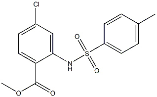 methyl 4-chloro-2-{[(4-methylphenyl)sulfonyl]amino}benzoate Struktur