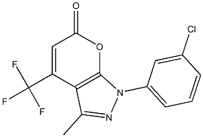  1-(3-chlorophenyl)-3-methyl-4-(trifluoromethyl)-1,6-dihydropyrano[2,3-c]pyrazol-6-one