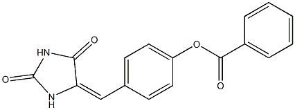 4-[(2,5-dioxotetrahydro-1H-imidazol-4-yliden)methyl]phenyl benzoate Structure