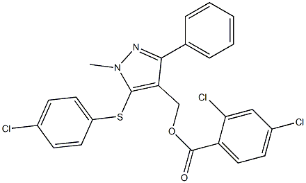 {5-[(4-chlorophenyl)sulfanyl]-1-methyl-3-phenyl-1H-pyrazol-4-yl}methyl 2,4-dichlorobenzenecarboxylate