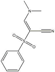 (E)-3-(dimethylamino)-2-(phenylsulfonyl)-2-propenenitrile 化学構造式