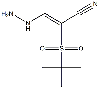 2-(tert-Butylsulphonyl)-3-hydrazinoacrylonitrile,,结构式