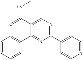 N-methyl-4-phenyl-2-(4-pyridinyl)-5-pyrimidinecarboxamide Structure