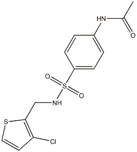 N1-[4-({[(3-chloro-2-thienyl)methyl]amino}sulfonyl)phenyl]acetamide 结构式