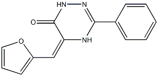 5-(2-furylmethylidene)-3-phenyl-1,4,5,6-tetrahydro-1,2,4-triazin-6-one,,结构式