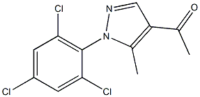 1-[5-methyl-1-(2,4,6-trichlorophenyl)-1H-pyrazol-4-yl]ethan-1-one Struktur