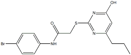 N1-(4-bromophenyl)-2-[(4-hydroxy-6-propylpyrimidin-2-yl)thio]acetamide Structure