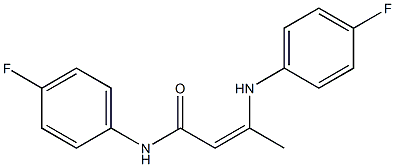 N1-(4-fluorophenyl)-3-(4-fluoroanilino)but-2-enamide Struktur