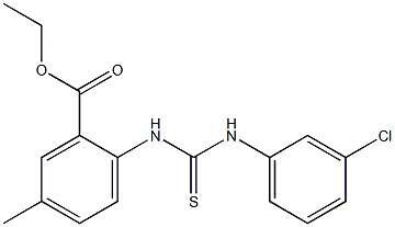 ethyl 2-{[(3-chloroanilino)carbothioyl]amino}-5-methylbenzoate Structure