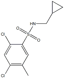 N1-cyclopropylmethyl-2,4-dichloro-5-methylbenzene-1-sulfonamide 化学構造式