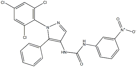 N-(3-nitrophenyl)-N'-[5-phenyl-1-(2,4,6-trichlorophenyl)-1H-pyrazol-4-yl]urea