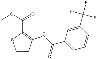 methyl 3-{[3-(trifluoromethyl)benzoyl]amino}-2-thiophenecarboxylate Struktur