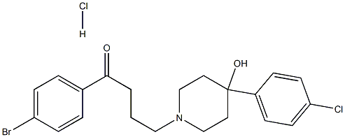 1-(4-bromophenyl)-4-[4-(4-chlorophenyl)-4-hydroxypiperidino]butan-1-one hydrochloride 化学構造式