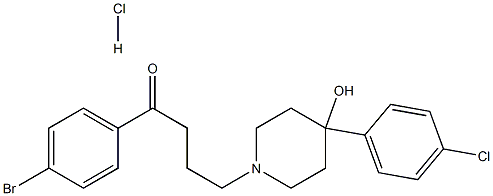 1-(4-bromophenyl)-4-[4-(4-chlorophenyl)-4-hydroxypiperidino]butan-1-one hydrochloride Structure