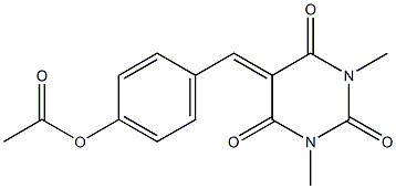 4-{[1,3-dimethyl-2,4,6-trioxotetrahydro-5(2H)-pyrimidinyliden]methyl}phenyl acetate,,结构式