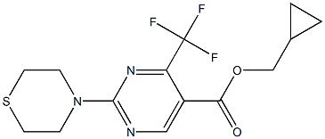 cyclopropylmethyl 2-(1,4-thiazinan-4-yl)-4-(trifluoromethyl)pyrimidine-5-carboxylate Structure