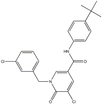 N-[4-(tert-butyl)phenyl]-5-chloro-1-(3-chlorobenzyl)-6-oxo-1,6-dihydro-3-pyridinecarboxamide Structure
