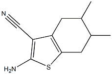 2-amino-5,6-dimethyl-4,5,6,7-tetrahydrobenzo[b]thiophene-3-carbonitrile Structure