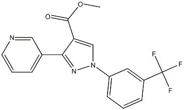 methyl 3-(3-pyridinyl)-1-[3-(trifluoromethyl)phenyl]-1H-pyrazole-4-carboxylate Structure