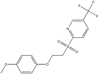 2-{[2-(4-methoxyphenoxy)ethyl]sulfonyl}-5-(trifluoromethyl)pyridine 化学構造式