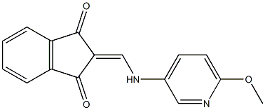 2-{[(6-methoxy-3-pyridinyl)amino]methylene}-1H-indene-1,3(2H)-dione Structure