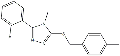 3-(2-fluorophenyl)-4-methyl-5-[(4-methylbenzyl)sulfanyl]-4H-1,2,4-triazole 结构式