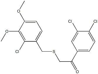 2-[(2-chloro-3,4-dimethoxybenzyl)thio]-1-(3,4-dichlorophenyl)ethan-1-one 结构式