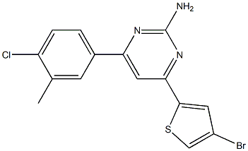 4-(4-bromo-2-thienyl)-6-(4-chloro-3-methylphenyl)pyrimidin-2-amine