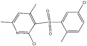 2-chloro-3-[(5-chloro-2-methylphenyl)sulfonyl]-4,6-dimethylpyridine,,结构式