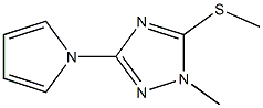 1-methyl-5-(methylthio)-3-(1H-pyrrol-1-yl)-1H-1,2,4-triazole Struktur