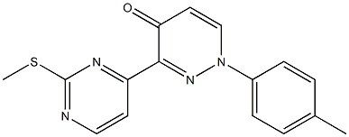 1-(4-methylphenyl)-3-[2-(methylsulfanyl)-4-pyrimidinyl]-4(1H)-pyridazinone 结构式