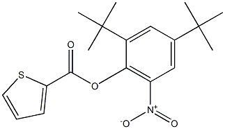 2,4-di(tert-butyl)-6-nitrophenyl thiophene-2-carboxylate Structure
