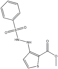 methyl 3-[2-(phenylsulfonyl)hydrazino]thiophene-2-carboxylate 化学構造式