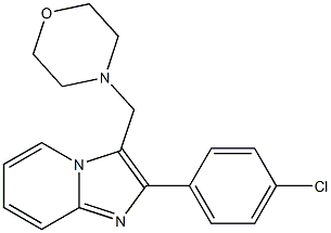 2-(4-chlorophenyl)-3-(morpholinomethyl)imidazo[1,2-a]pyridine 结构式