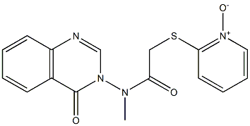 2-({2-[methyl(4-oxo-3,4-dihydroquinazolin-3-yl)amino]-2-oxoethyl}thio)pyridinium-1-olate 结构式