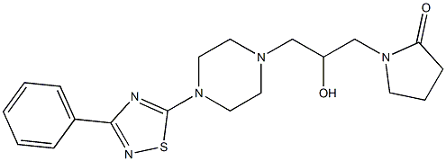 1-{2-hydroxy-3-[4-(3-phenyl-1,2,4-thiadiazol-5-yl)piperazino]propyl}pyrrolidin-2-one Struktur