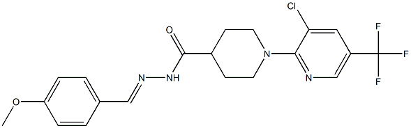 1-[3-chloro-5-(trifluoromethyl)-2-pyridinyl]-N'-[(4-methoxyphenyl)methylene]-4-piperidinecarbohydrazide 结构式