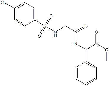 methyl 2-[(2-{[(4-chlorophenyl)sulfonyl]amino}acetyl)amino]-2-phenylacetate Structure