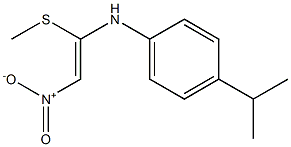 4-isopropyl-N-[(Z)-1-(methylsulfanyl)-2-nitroethenyl]aniline Struktur