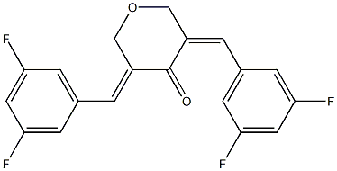 3,5-di(3,5-difluorobenzylidene)tetrahydro-2H-pyran-4-one,,结构式