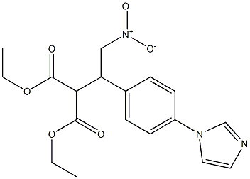 diethyl 2-{1-[4-(1H-imidazol-1-yl)phenyl]-2-nitroethyl}malonate,,结构式