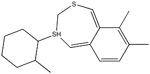 6,7-dimethyl-2-(2-methylcyclohexyl)dihydro-[5,6]-benz-1,3-dithiepin Structure