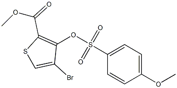  methyl 4-bromo-3-{[(4-methoxyphenyl)sulfonyl]oxy}thiophene-2-carboxylate